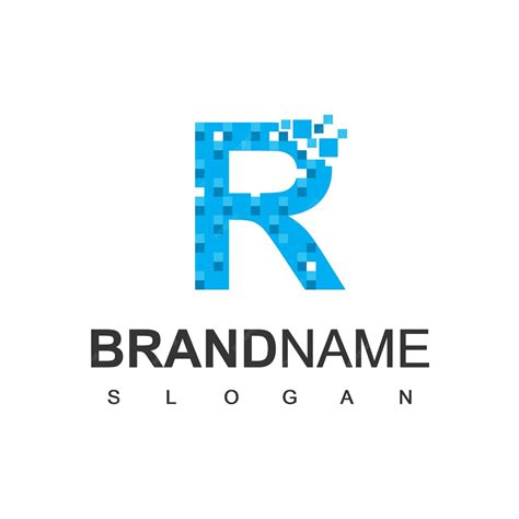 Premium Vector | Letter r pixel logo