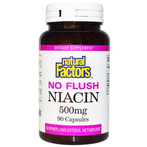 Niacin (Vitamin B3) - No Flush Form - 90 - 500mg Capsules