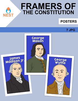 Framers of the Constitution Posters by Elvia Montemayor -Nest- | TpT