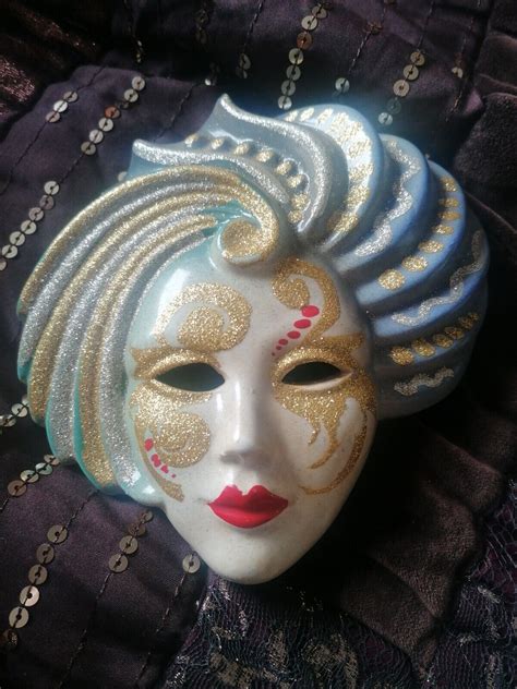 Vintage Italian Ceramic Face Mask Wall Plaque Hand Painted 6 " | eBay