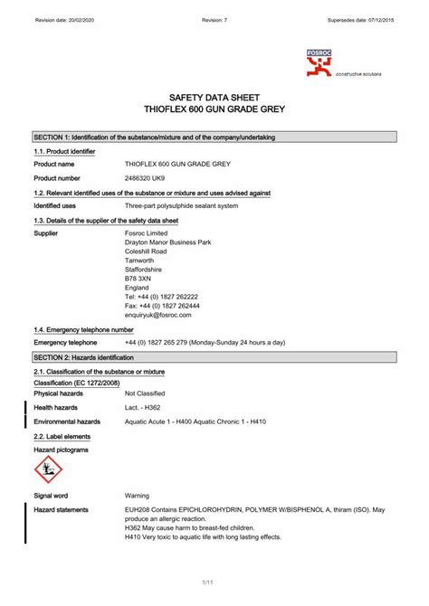 (PDF) SAFETY DATA SHEET THIOFLEX 600 GUN GRADE GREY - DOKUMEN.TIPS