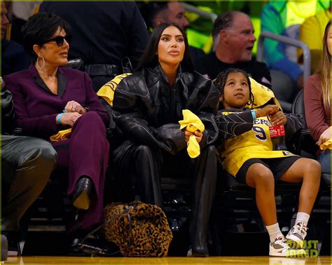 Photo: kim kardashian sits courtside at lakers game son saint 06 ...