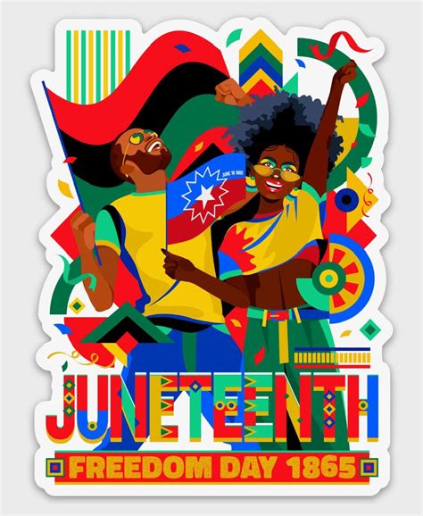 Celebrate Juneteenth, Freedom Day 1865 Graphic Sticker - Laptop & Water Bottle Decoration ...