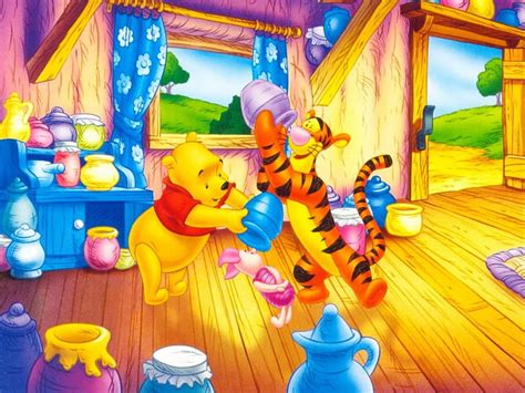 1536x864px | free download | HD wallpaper: Winnie Makes A Snowman, winnie the pooh characters ...