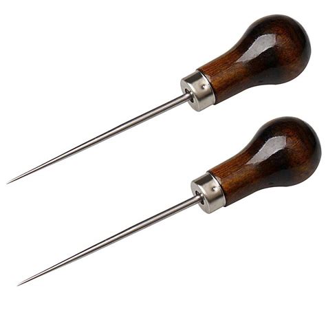 Modern Fashion Excellent quality free delivery worldwide Leather Awl Tool Pin Punching Wooden ...