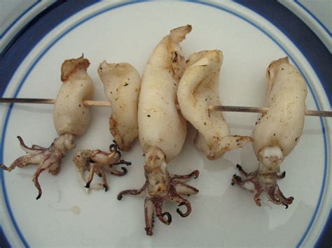 Grilled Squid Skewers – Not Eating Out in New York