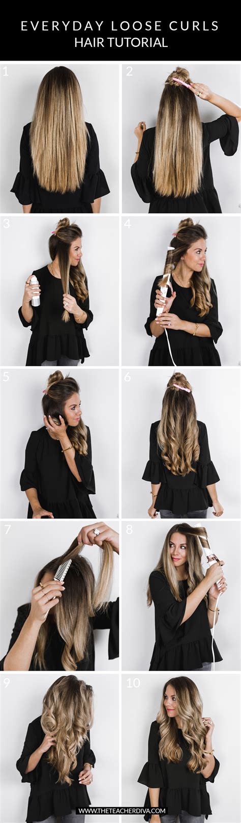 How I Get My Everyday Loose Curls | The Teacher Diva: a Dallas Fashion Blog featuring Beauty ...