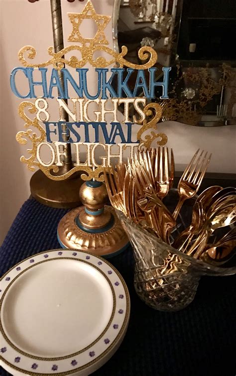 Pin by Caryl Marcus-Stape on Hanukkah | Festival lights, Table ...