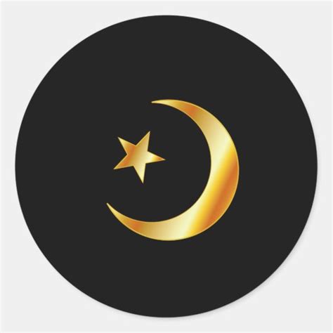 Symbol of Islam religion Classic Round Sticker | Zazzle.com