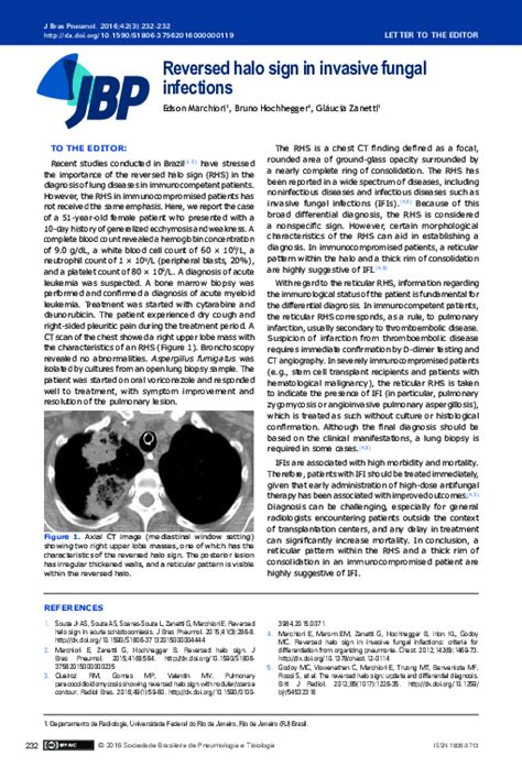 (PDF) Reversed Halo Sign in Invasive Fungal Infections | Gláucia ...