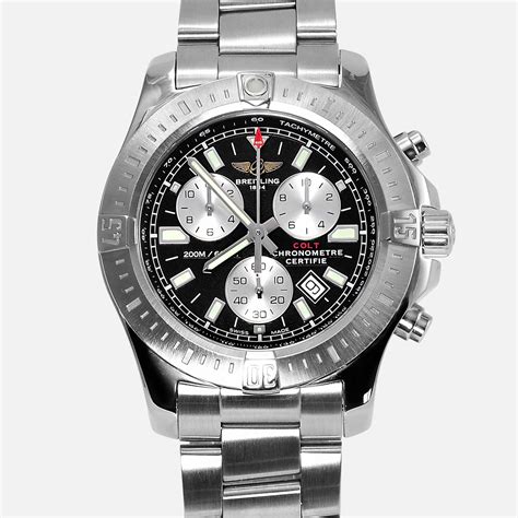 Breitling Colt Chronograph SuperQuartz Black Dial Sports Watch A73388 - Neofashion