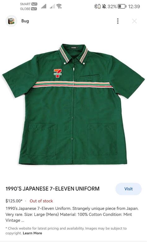 Vintage 90's 711 uniform on Carousell