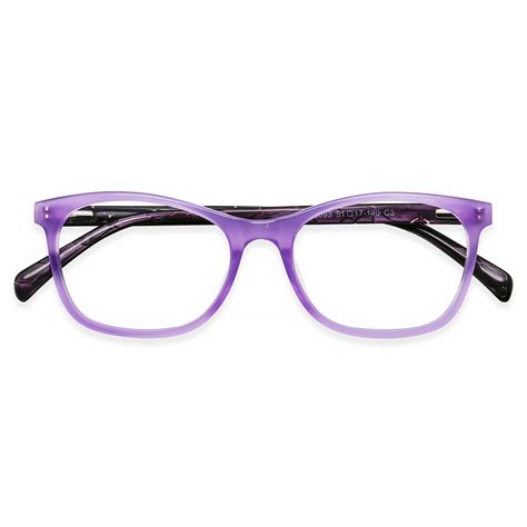 H5093 Rectangle Purple Eyeglasses Frames | Leoptique