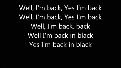 AC/DC - Back In Black Lyrics - YouTube