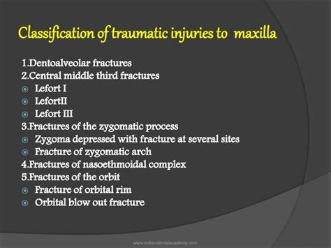 classification of injuries of maxilla and types of... - FocalPoint ...