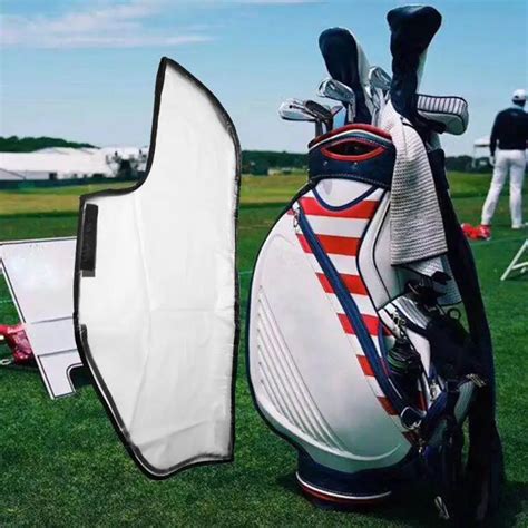 Waterproof Zippered PVC Golf Bag Rain Cover Waterproof Dustproof Cover Durable Cover golf course ...