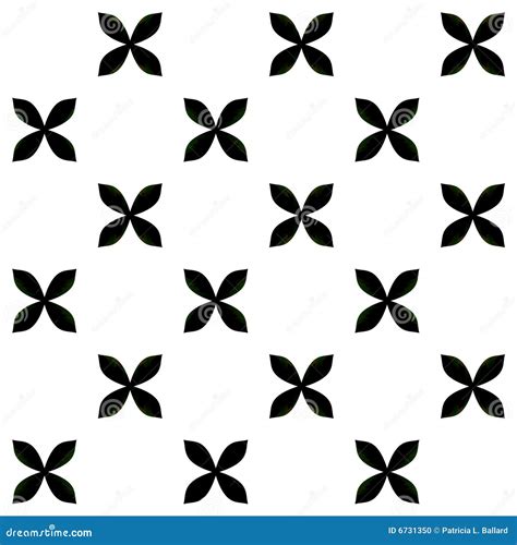 Black and White Pattern stock illustration. Illustration of leaved - 6731350