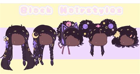 Black Hairstyles highly inspired by Afro Cookie 💜 : r/GachaClub