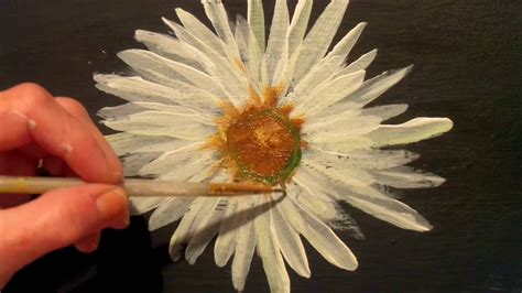 How to Paint a Daisy with Acrylic Paint, Easy Step by Step Tutorial - YouTube