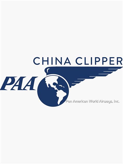 "Pan Am China Clipper Logo" Sticker for Sale by panamofficial | Redbubble