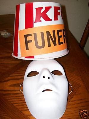 custom painted buckethead kfc bucket w/ sticker & mask | #46684104