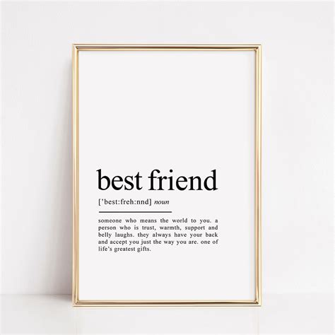 Best Friend Definition Print – Grand & Lovely Prints