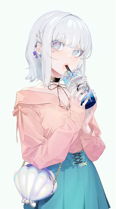 🔥 [40+] Cute Anime Girl Drinking Boba Wallpapers | WallpaperSafari