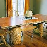 Bubinga Dining Table with Maple Burl Log Base