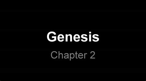 Audio Bible: Genesis Chapter 2 - YouTube