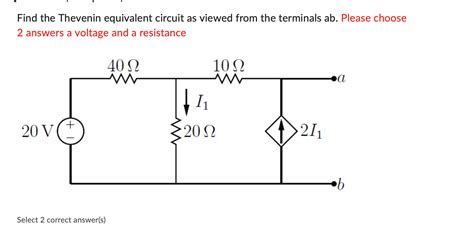 Solved Find the Thevenin equivalent circuit as viewed from | Chegg.com