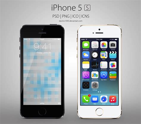 Apple iPhone 5S: PSD | PNG | ICO | ICNS by davinci1993 on DeviantArt