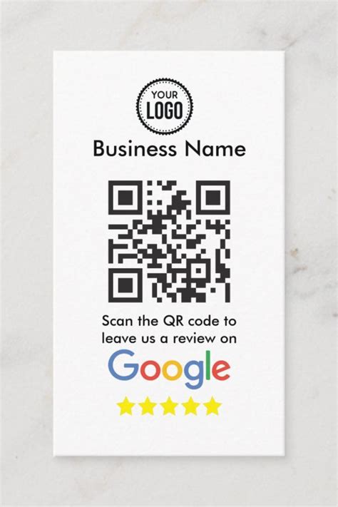 Google Reviews With QR Code And Business Logo Enclosure Card | Campamento de verano, Bellas ...