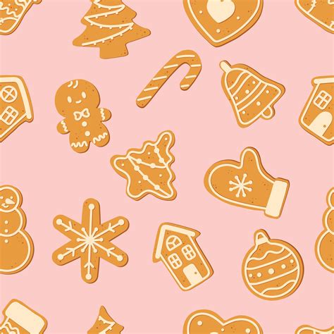 Background with Christmas gingerbread cookies. 34779247 Vector Art at Vecteezy