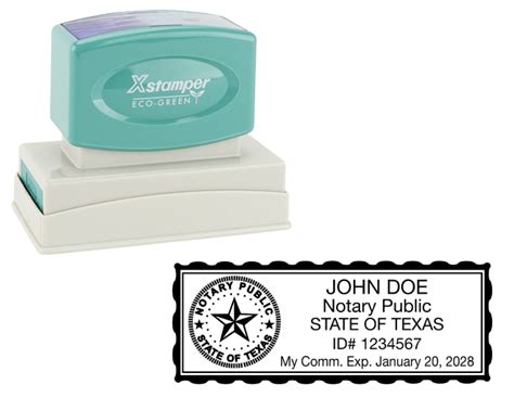 Texas Notary Pre-Inked Stamp | Rubber Stamp Warehouse