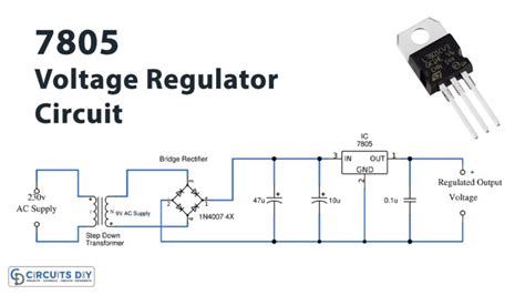 7805 5Volt Regulator Circuit Diagram