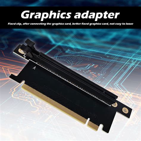 PCI-E X16 Riser Card 90 Degree PCI Express X16 Graphics Video Card GPU ...