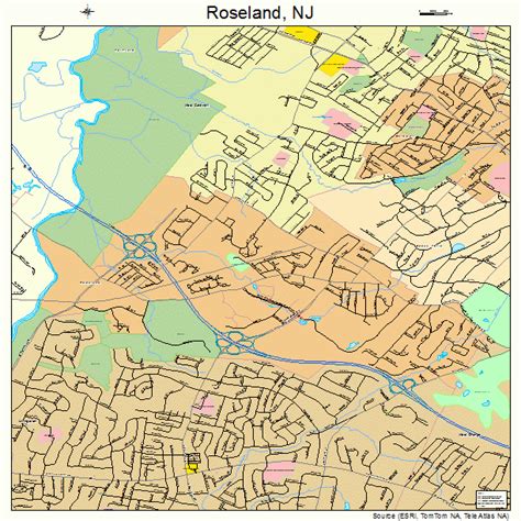 Roseland New Jersey Street Map 3464590