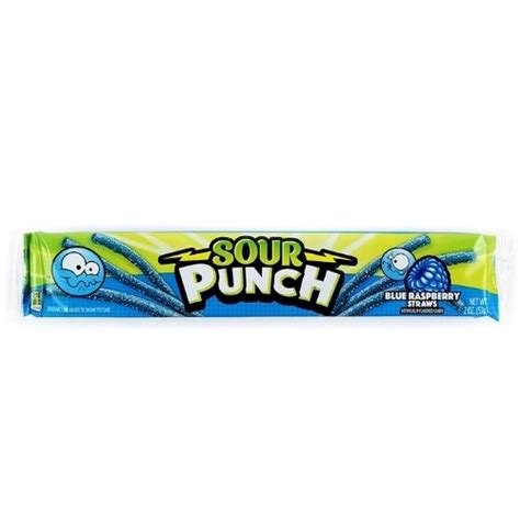 Sour Punch Blue Raspberry Straws | Sour Candy from the 90s