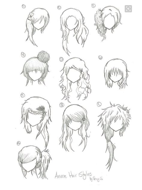 Pin by Zahra Shamea on Eman al saihati | Manga hair, Anime hair, Sketches