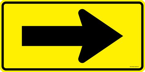 DIRECTIONAL ARROW SIGN (BLACK / YELLOW) – Safety Sign Company