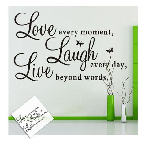 Live Every Moment Wall Art Decal | Wall stickers room, Wall decor ...