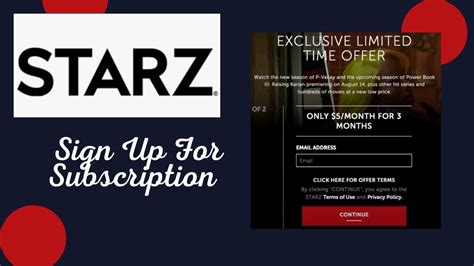 How to Sign up for Starz Subscription - YouTube