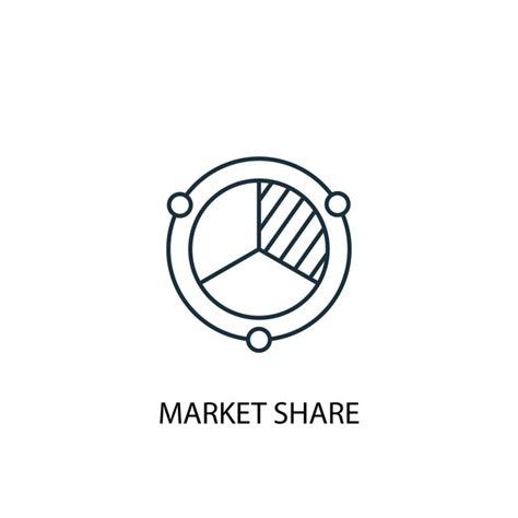 Premium Vector | Market share concept line icon. simple element ...