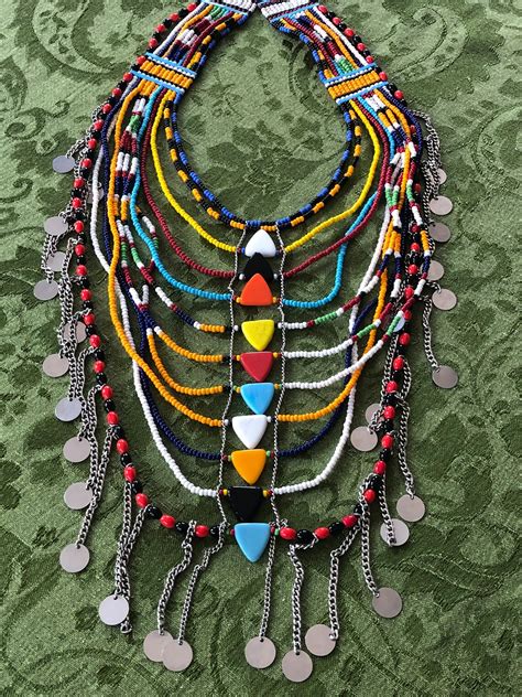 Maasai Masai Mara African Jewelry Beaded Colorful Draping - Etsy