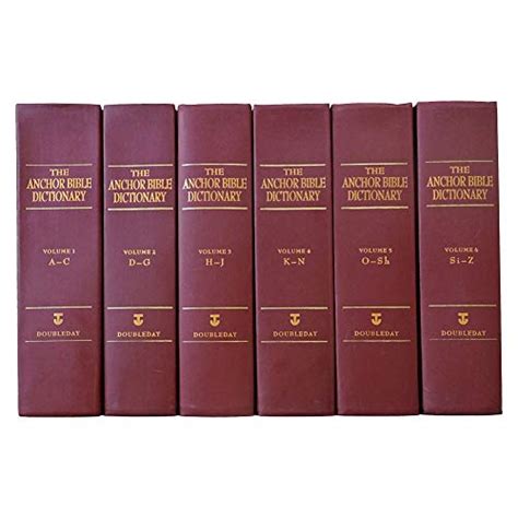 The Anchor Bible Dictionary (6 Volume Set) - Freedman, David Noel ...