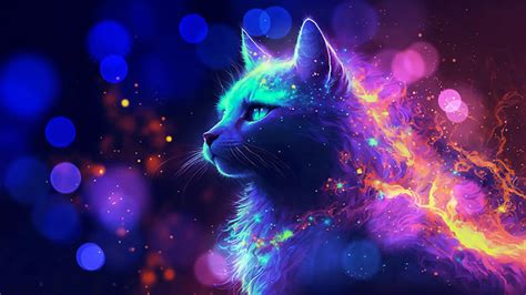 4K WALLPAPER FOR PC: BEAUTIFUL CAT ILLUSTRATION