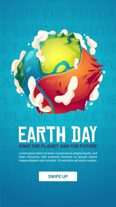 World Earth day poster, save planet environment 13834280 Vector Art at ...