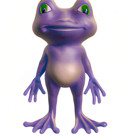 Chibi Purple Frog · Creative Fabrica