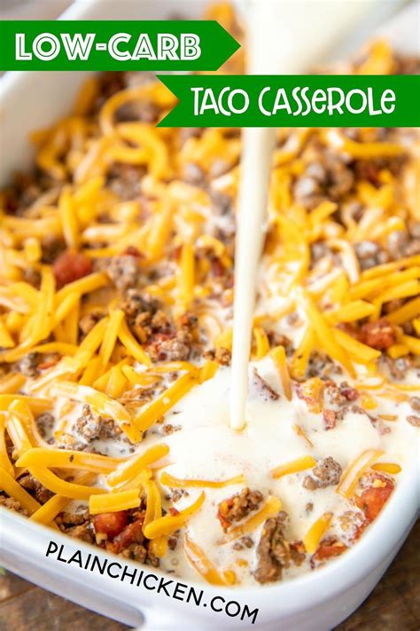 Low Carb Taco Casserole - low on carbs but high on taste! SO good! Everyone cleaned their plate ...