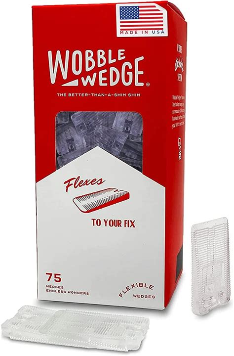 Wobble Wedges Flexible Plastic Shims, 75 Pack - Multi-Purpose Shim Wedges for Home Improvement ...